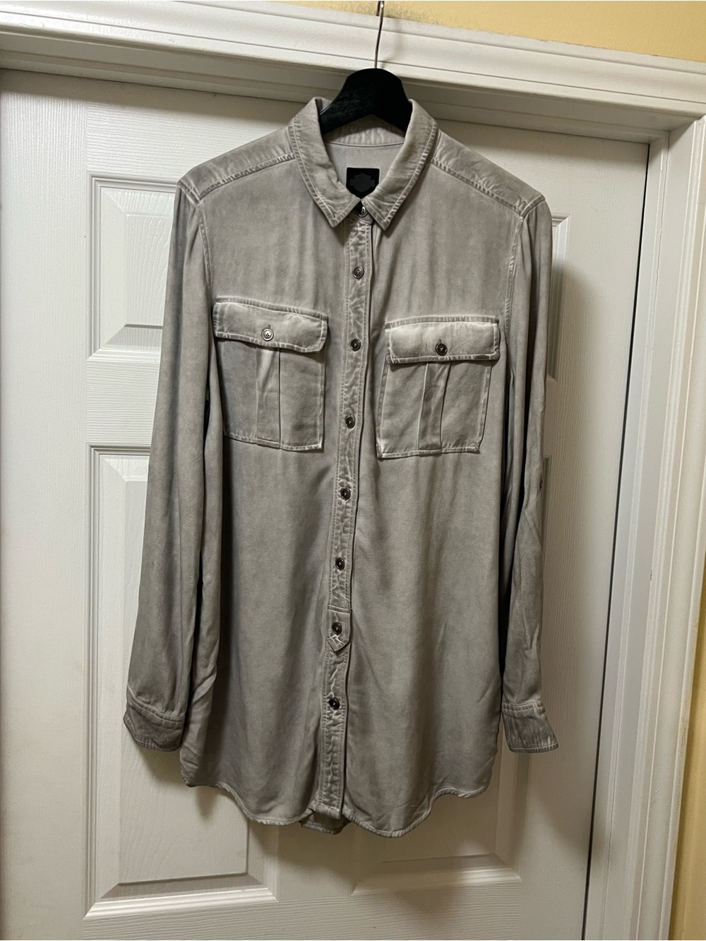 Harley-Davidson Gray Button-Down Utility Shirt
